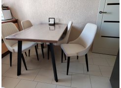 Стул на металлокаркасе Kora beige / black фото покупателя 44