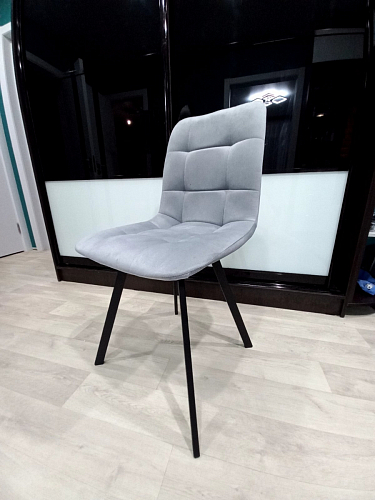 Стул на металлокаркасе Чилли синяя ткань / белый фото покупателя 803