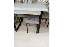 Табурет Байя кожзам темно-серый / черный матовый фото покупателя 3