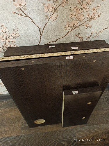 Письменный стол СР-132-130 левый с надстройкой шамони-ч / карамель фото покупателя 10