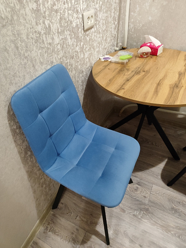 Стул на металлокаркасе Чилли синий / белый фото покупателя 1099