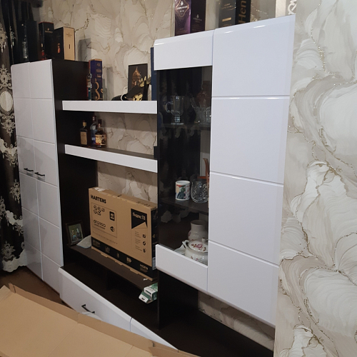 Готовая гостиная Jimenez дуб венге / белый глянец фото покупателя 87