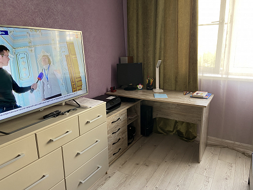 Компьютерный стол КСТ-109П правый дуб сонома / белый фото покупателя 107