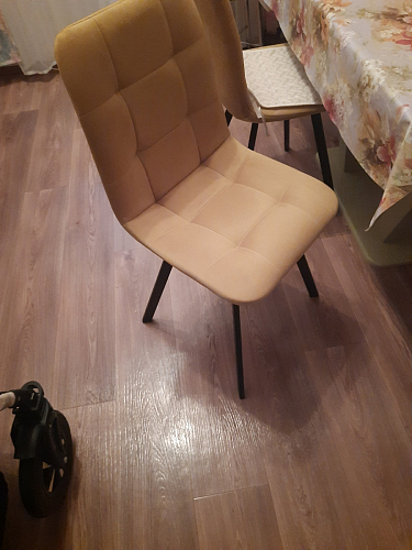 Стул на металлокаркасе Чилли синяя ткань / белый фото покупателя 974