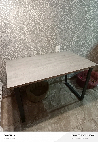 Деревянный стол Лота Лофт 120х75 белый матовый / дуб крафт золотой фото покупателя 791