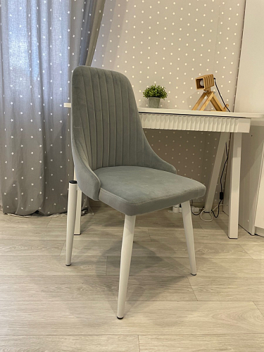 Стул на металлокаркасе Kora light blue / white фото покупателя 428