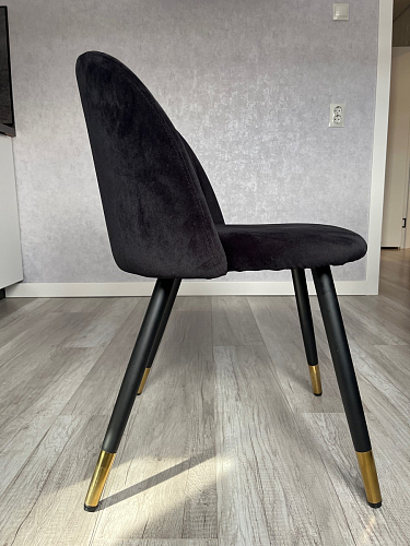 Стул на металлокаркасе Gabi dark beige / black / silver фото покупателя 560