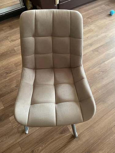 Стул на металлокаркасе Челси бежевый / белый каркас фото покупателя 69