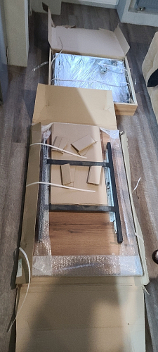 Стол Лота Лофт 140 25 мм черный матовый / дуб вотан фото покупателя 347