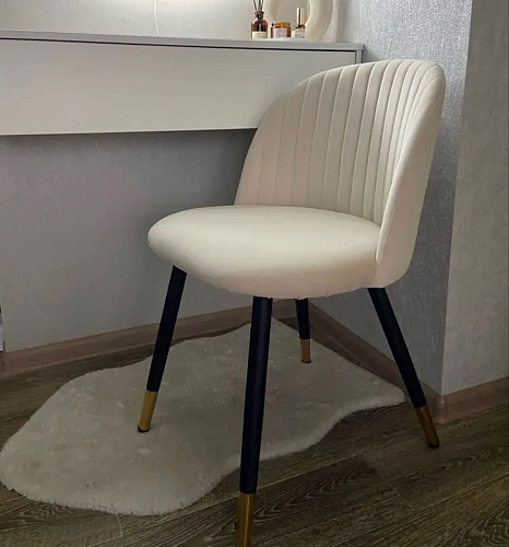 Стул на металлокаркасе Gabi 1 light blue / black / gold фото покупателя 779