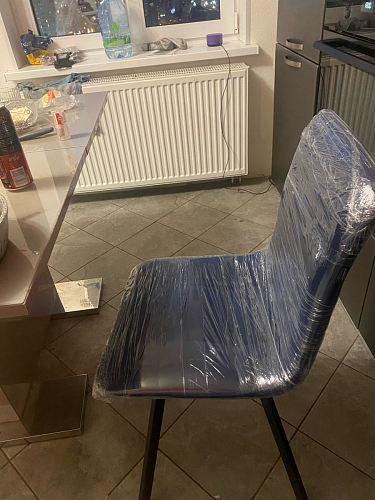 Стул на металлокаркасе Чилли К светло-серый велюр / черный каркас фото покупателя 1444