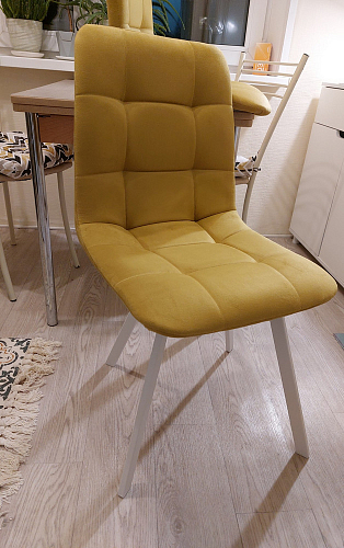 Стул на металлокаркасе Чилли светло-серый / белый каркас фото покупателя 708