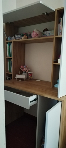 Письменный стол Комфорт 12.71 дуб золотой craft / белая аляска  - Уцененный экземпляр фото покупателя 117