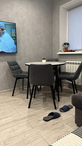 Стул на металлокаркасе Челси К крутящийся бирюзовый / черный фото покупателя 85