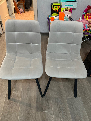 Стул на металлокаркасе Чилли К темно-серый (velutto 32) / черный фото покупателя 544