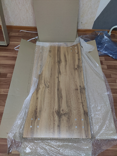 Стол Тринити Лофт 120 32 мм бетон / черный матовый фото покупателя 580