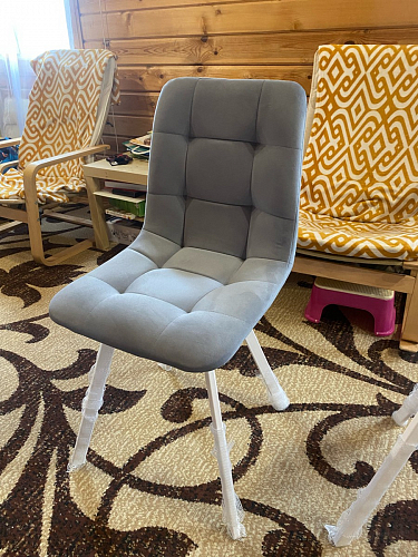 Стул на металлокаркасе Чилли черный / зеленый фото покупателя 778