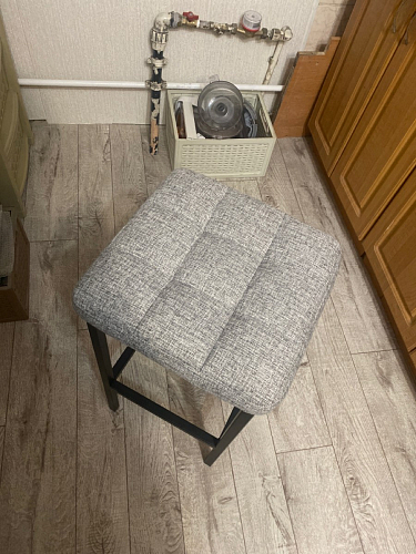 Барный стул Лофт микровелюр катания блэк / черный матовый фото покупателя 279