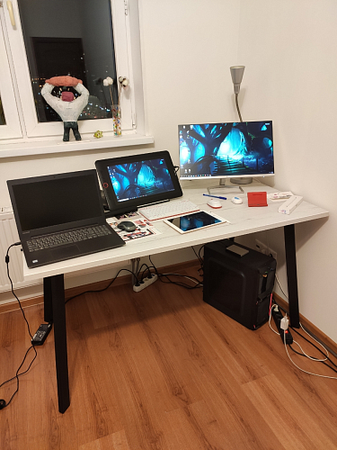 Стол Тринити Лофт 120 32 мм дуб галифакс табако / черный матовый фото покупателя 376