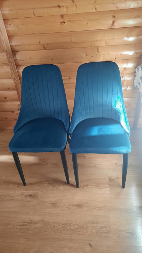 Стул на металлокаркасе Kora light blue / white фото покупателя 320