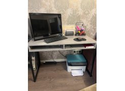 Письменный стол Леон Лофт дуб делано темный / черный матовый фото покупателя 75