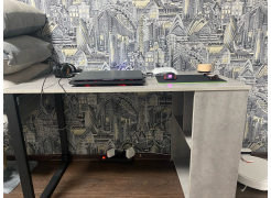 Письменный стол Битти Лофт 116х60х75 дуб вотан / черный матовый фото покупателя 81