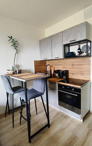 Барная стойка Дилан Лофт 120х40х98 дуб делано темный фото покупателя 3