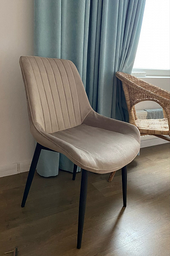 Стул на металлокаркасе Seda black / light gray фото покупателя 3