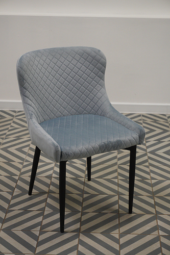 Стул на металлокаркасе Teo light blue / black из шоурума 2