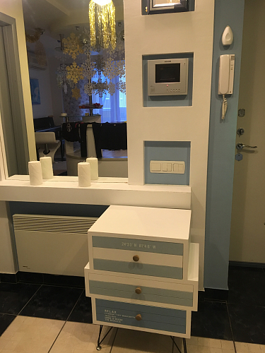 Тумба  Mediterranean mod. 63604 белый / голубой фото покупателя 1