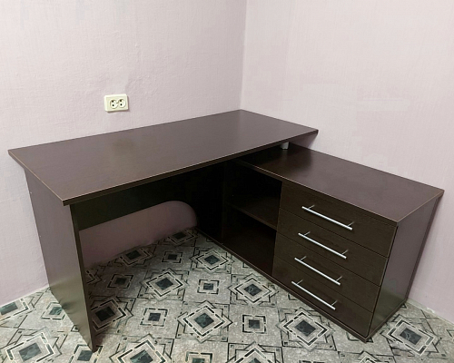 Компьютерный стол КСТ-109П правый дуб сонома / белый фото покупателя 17