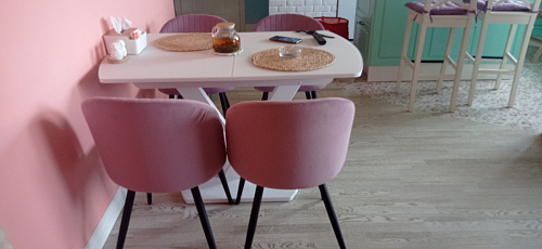 Стул на металлокаркасе Gabi latte / gold / black фото покупателя 746