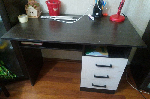 Стол письменный Бриз МДФ волна лайм / ясень светлый фото покупателя 144