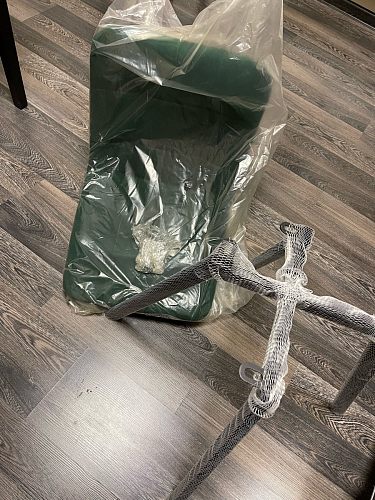 Стул на металлокаркасе Чилли черный / зеленый фото покупателя 1435