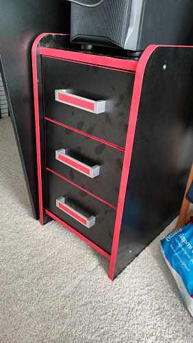 Тумба Ханна черная / красная  - Уцененный экземпляр фото покупателя 57