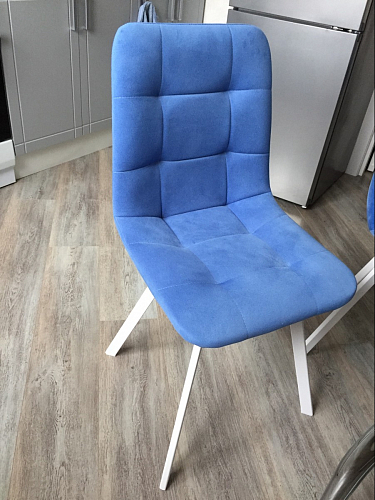 Стул на металлокаркасе Чилли К светло-серый велюр / черный каркас фото покупателя 859