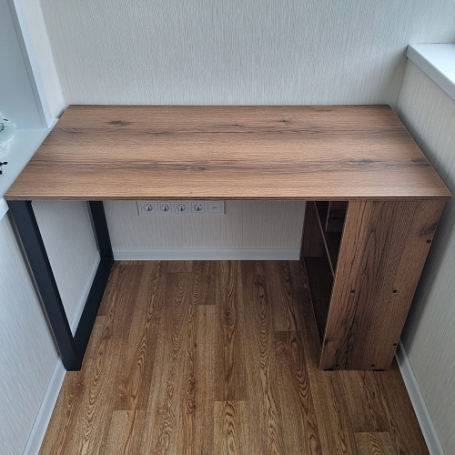 Письменный стол Битти Лофт 116х60х75 дуб вотан / белый матовый фото покупателя 44