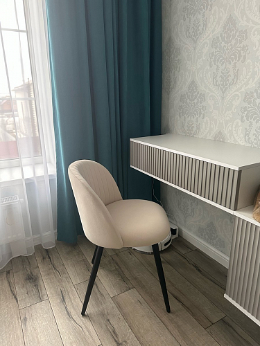 Стул на металлокаркасе Gabi dark beige / black / silver фото покупателя 209