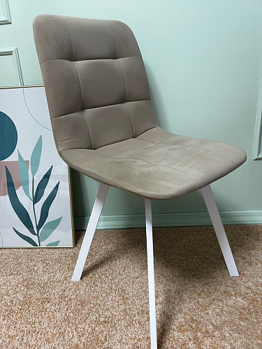 Стул на металлокаркасе Чилли К темно-серый (velutto 32) / черный фото покупателя 49