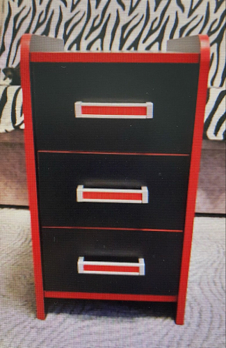 Тумба Ханна черная / красная  - Уцененный экземпляр фото покупателя 93