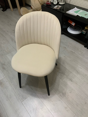 Стул на металлокаркасе Gabi 1 light blue / black / gold фото покупателя 932