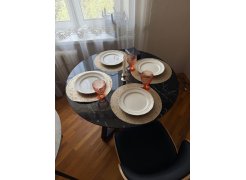 Стеклянный стол Норфолк 100 золото фото покупателя 39