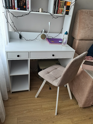 Стул на металлокаркасе Чилли черный / голубой фото покупателя 1074