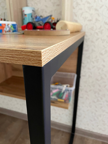 Письменный стол Клер Лофт дуб делано светлый / белый матовый фото покупателя 35