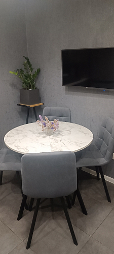 Стул на металлокаркасе Чилли К кирпичный / черный фото покупателя 450