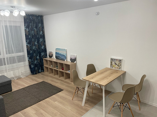 Стол Тринити Лофт 120 32 мм бетон / черный матовый фото покупателя 391