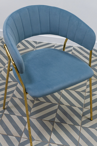 Стул на металлокаркасе Kamelia 1 wine red / gold из шоурума 3