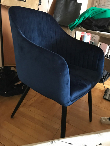 Стул на металлокаркасе Slam dark blue фото покупателя 21