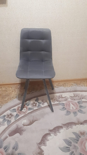 Стул на металлокаркасе Чилли К светло-серый велюр / черный каркас фото покупателя 796