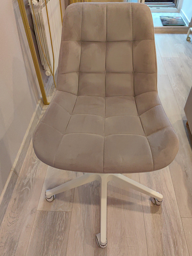 Кресло Келми 1  / AV 245 белый каркас синий микровелюр (neo 25) фото покупателя 4